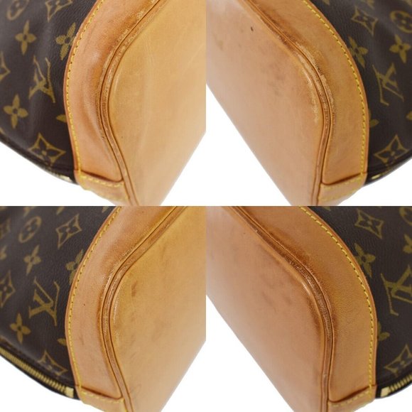 LOUIS VUITTON LV Logo Alma Hand Bag Monogram Leather Brown France - Picture 7 of 16